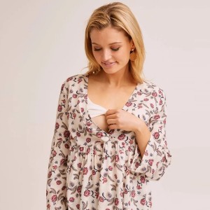 Floral Print Maternity Top For Dominarum