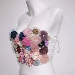 Tops de diseñador de moda de color floral con tirantes