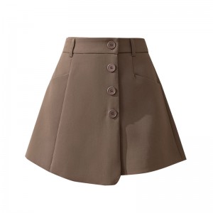 High Waist Wide Leg Shorts Irregular Skirt