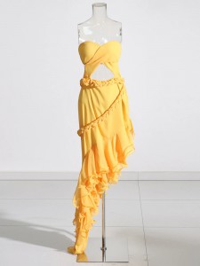 Κομψοί σχεδιαστές γυναικείων φορεμάτων Hollow Out Elegant Ruffles