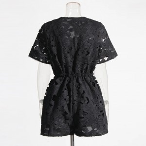 Hollow Out Lace Playsuits ຜູ້ຜະລິດຂາຍສົ່ງ