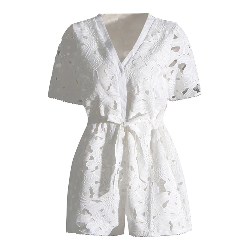 Bultuhang Manufacturer ng Hollow Out Lace Playsuits