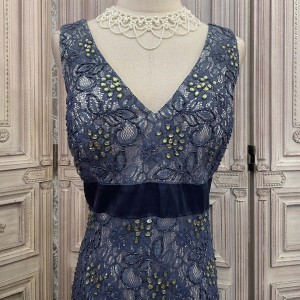 Lace Hand Beaded Best κομψό γυναικείο φόρεμα εξαγωγέας