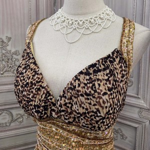 Leopard Print Sexy Evening Gawn Dress Elegant Suppliers
