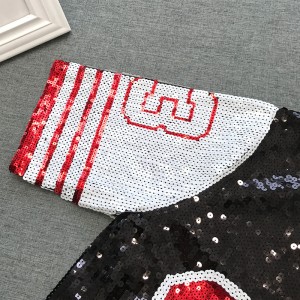 Samarreta digital solta amb jersei de lluentons de beisbol