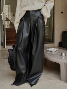 Κατασκευαστής Loose Leather Design Of Ladies Pants