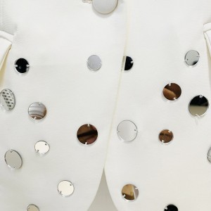 Modelli di blazer personalizzati con specchio di lusso con perline