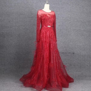 Luxury Feathers China Fancy Formal Dresses Company