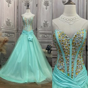 Síťované korálkové Maxi velkoobchodní večerní šaty elegantní