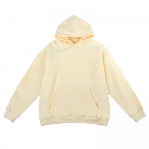 Överdimensionerad hoodie i enfärgad bomull anpassad logotyp