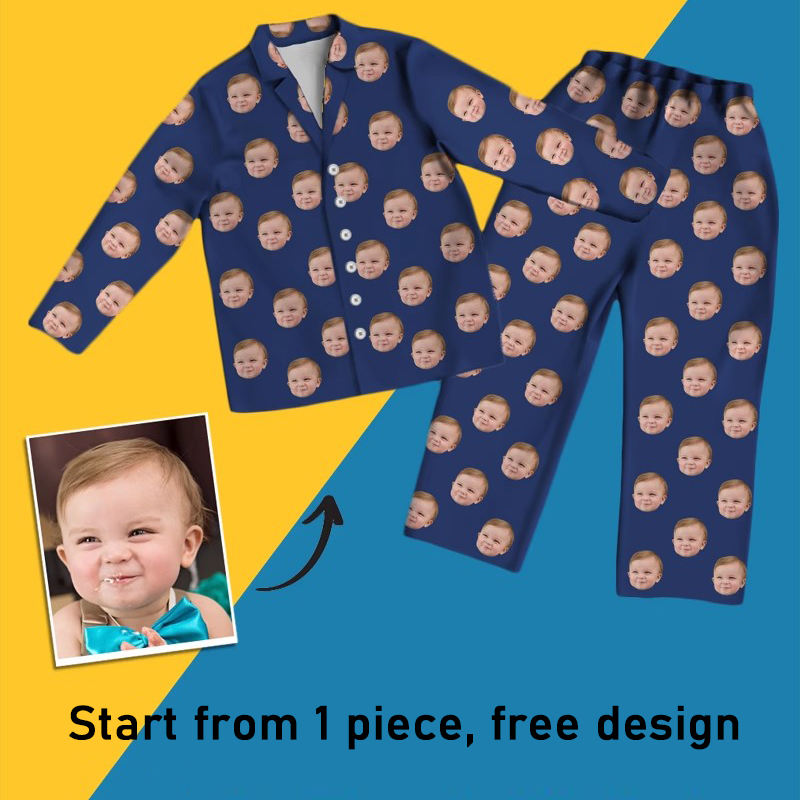 Pižame, natisnjen logotip po meri, predstavljena slika proizvajalca pižam