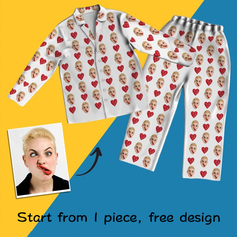 Pižame, natisnjen logotip po meri, predstavljena slika proizvajalca pižam