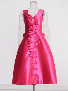 Сукня A-лінійки в стилі печворк з бантом