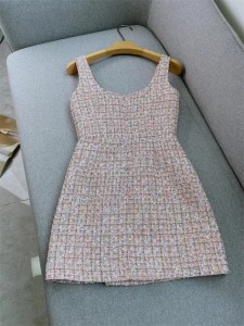Patchwork Diamonds Split Tweed Supplier Dress