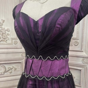 Purple Mesh Dresses Women Lady Elegant Pricelist