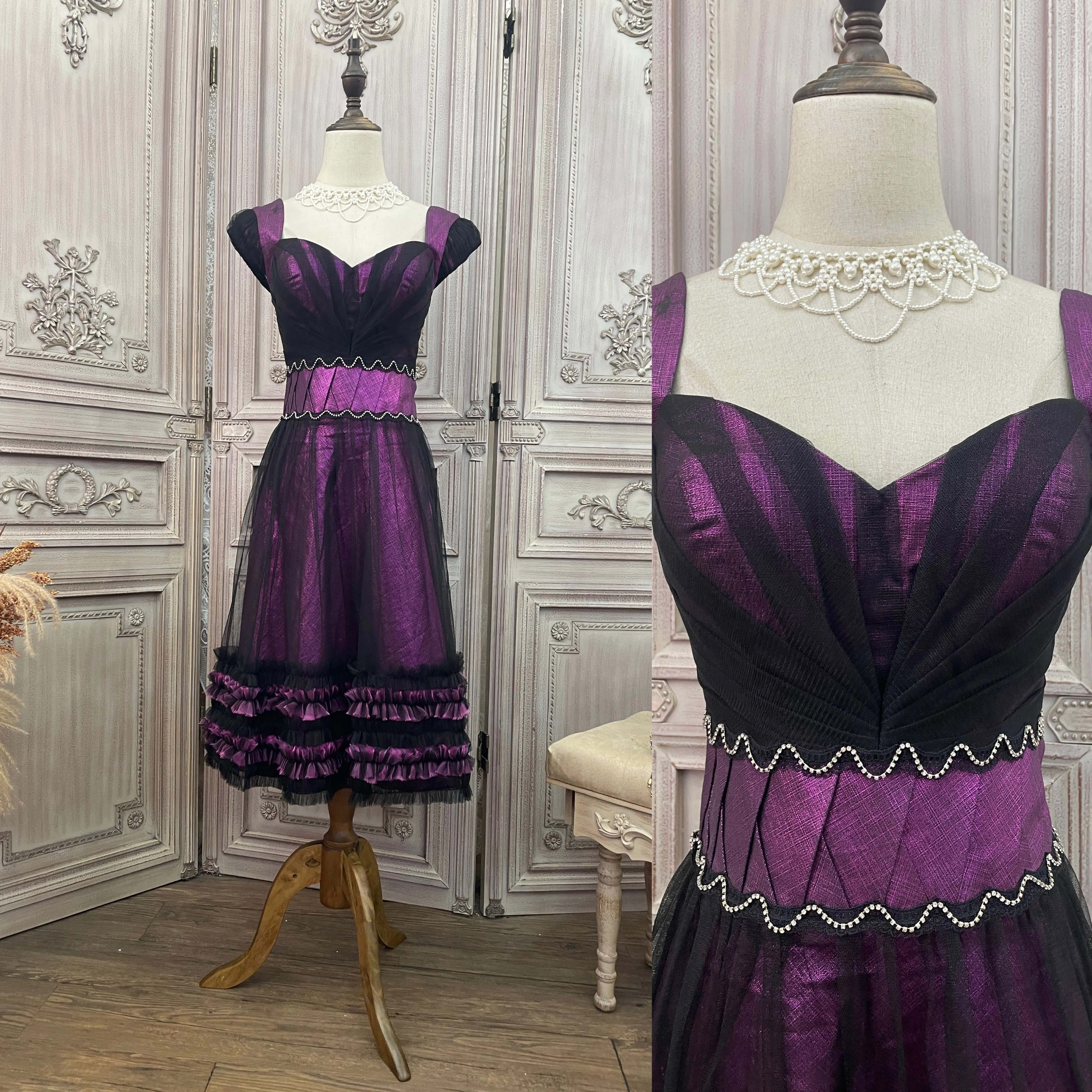 Vijolične mrežaste obleke Ženske ženske elegantne Cenik