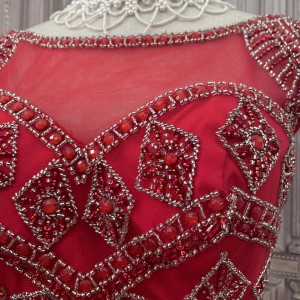 شبكة حمراء الديكور زائد حجم الفساتين النسائية الموردين