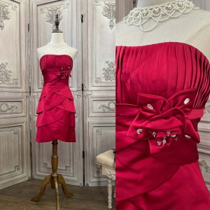 Satin Mini Famous Elegant Dress Dame Service