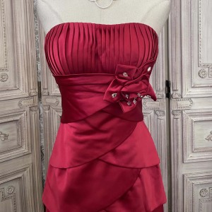 Saténové mini Slávne elegantné šaty Ladies Service