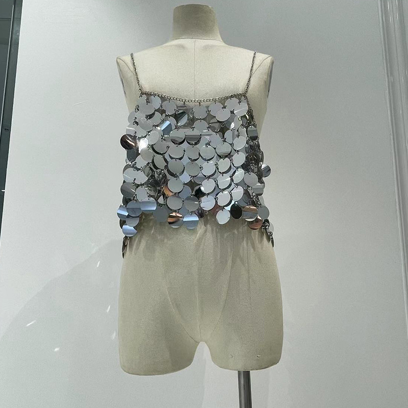 Sequin Chain ტოპ ქალის ტანსაცმლის ბრენდების ექსპორტიორი