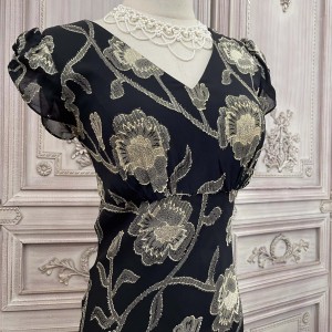 Silk Printing Discount Dresses Women Lady Elegant