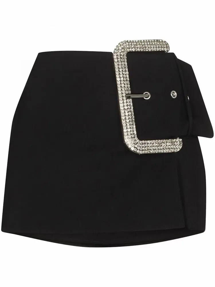 Black Patchwork Diamond Skirt Supplier