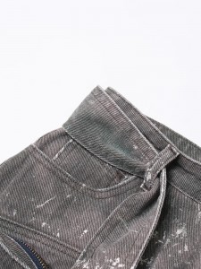 Creatore di gonne in jeans camuflage in patchwork