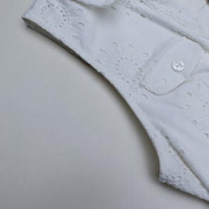 Armilla de mezclilla blanca sense mànigues Abric prim de color sòlid de tendència
