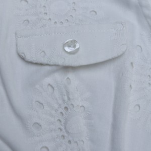 Ermeløs hvit dongerivest Trend Uformell Ensfarget tynn frakk