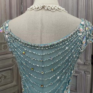 Schlitz Perlen Maxi Großhandel Abendkleid Kleid Elegant
