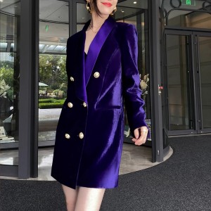 Custom na Manufacturer ng Velvet Suit Blazer Jacket