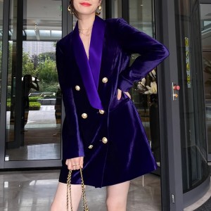 Velvet Suit Blazer Jacket စိတ်ကြိုက်ထုတ်လုပ်သူ