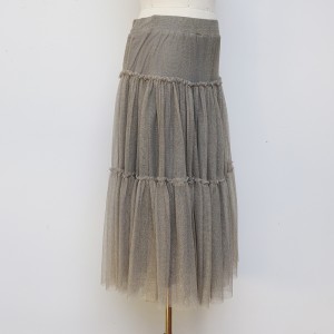 Cèic Gauze Khaki Midi Skirt Woman