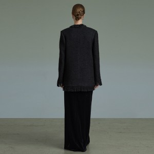 Knitted Design Black Blazer Mace