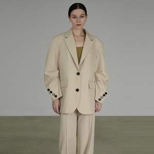 Lemongrass Color Casual Professional Blazer Suit na Babae