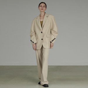 Profesionalen ženski blazer obleko v barvi lemongrass