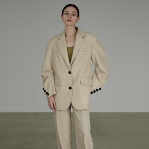 Lemongrass Color Casual Professional Blazer Suit Women
