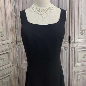 Black Simple Long High-Quality Summer Party Wear Dress