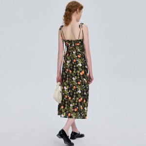 French Cami Floral Split Holiday Beach Dress