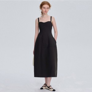 Franse zwarte jarretel elegante jurk