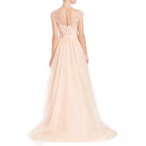 Apricot Elegant Bridesmaid Dress Mahaba