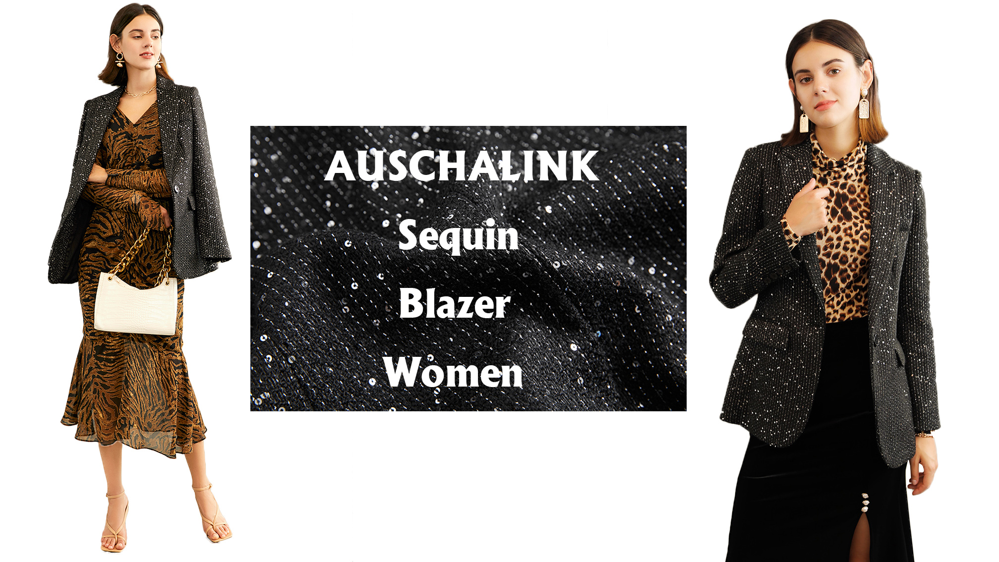 Blace Design Sequin Blazer sieviešu