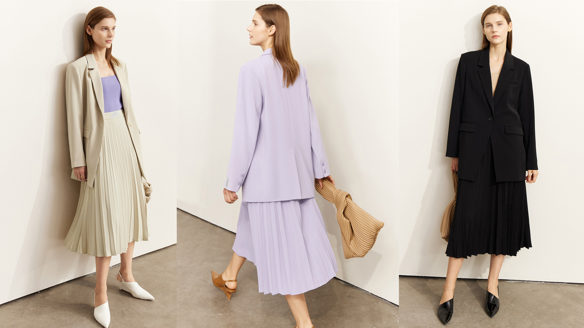 Blazer Pleated A-Line Skirt Fashion Suit Women's Two-Piece Products |Auschalink