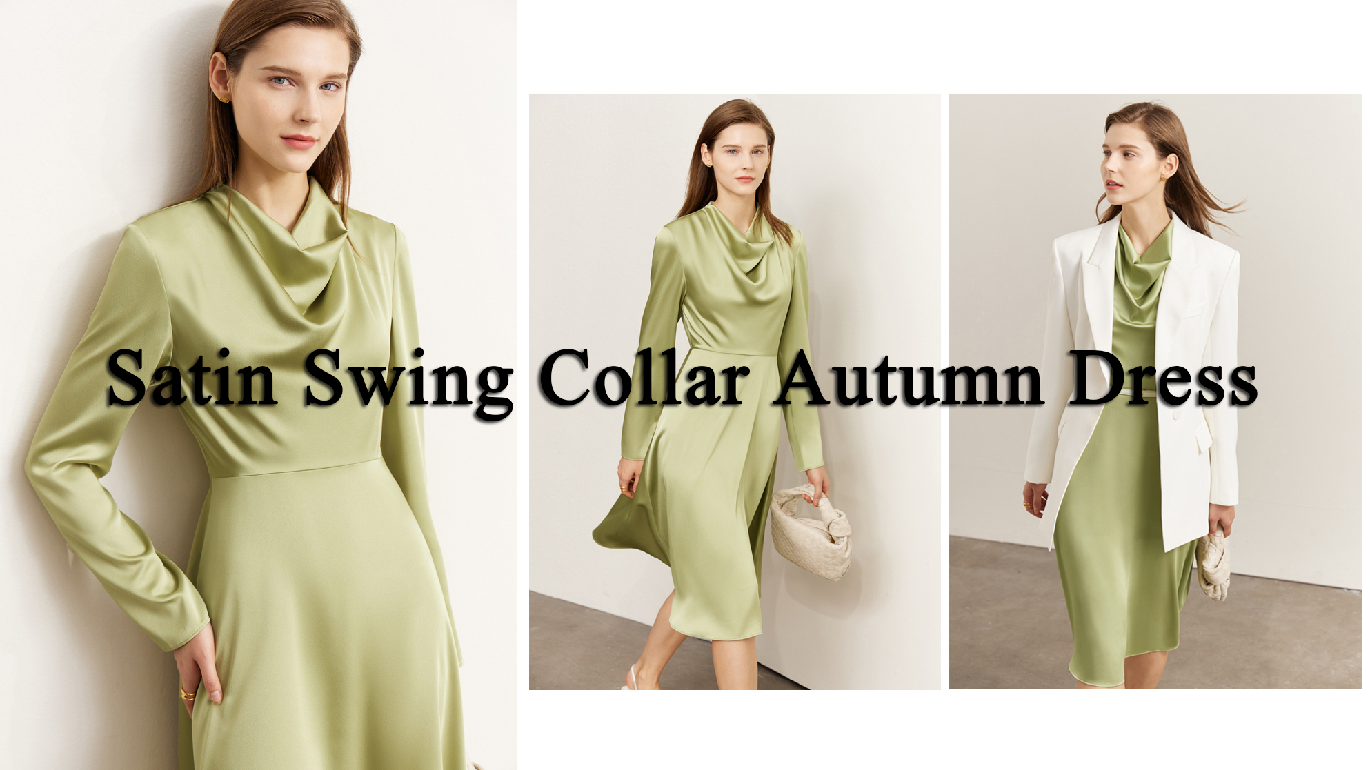 U megliu Fornitore di vestiti d'autunno in satin swing collar