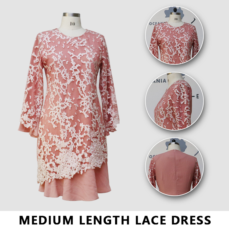 Nové šaty China Lace Group 2022 s květinovými sukněmi nad kolena – Auschalink