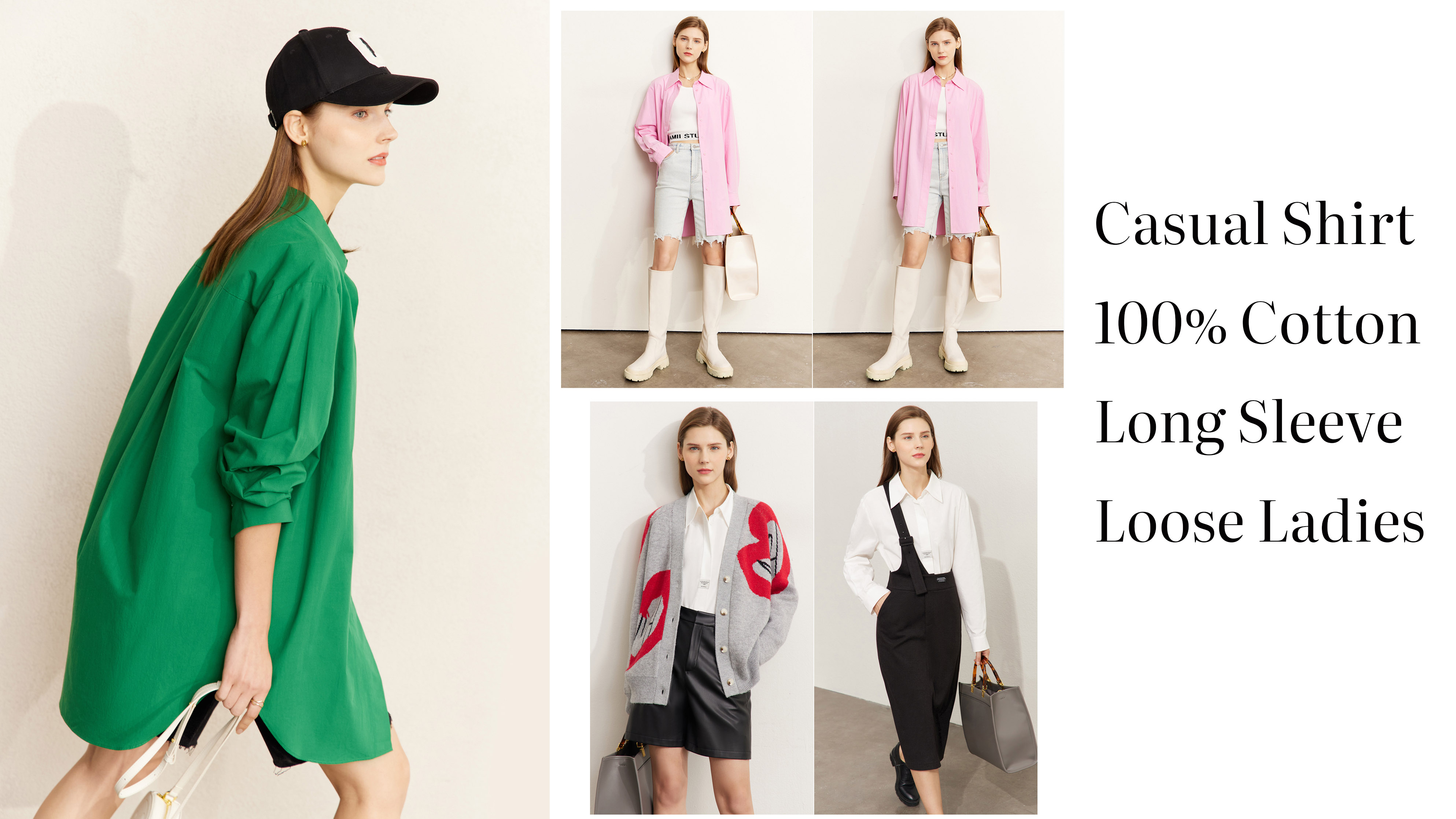 Camicia Casuale Personalizzata 100% Cotone Maniche Lunghe Loose Ladies manufacturers From China |Auschalink