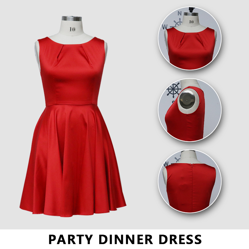 Vestido de banquete de noche de calidad dama de honor elegante sin mangas corto Fabricante |Auschalink