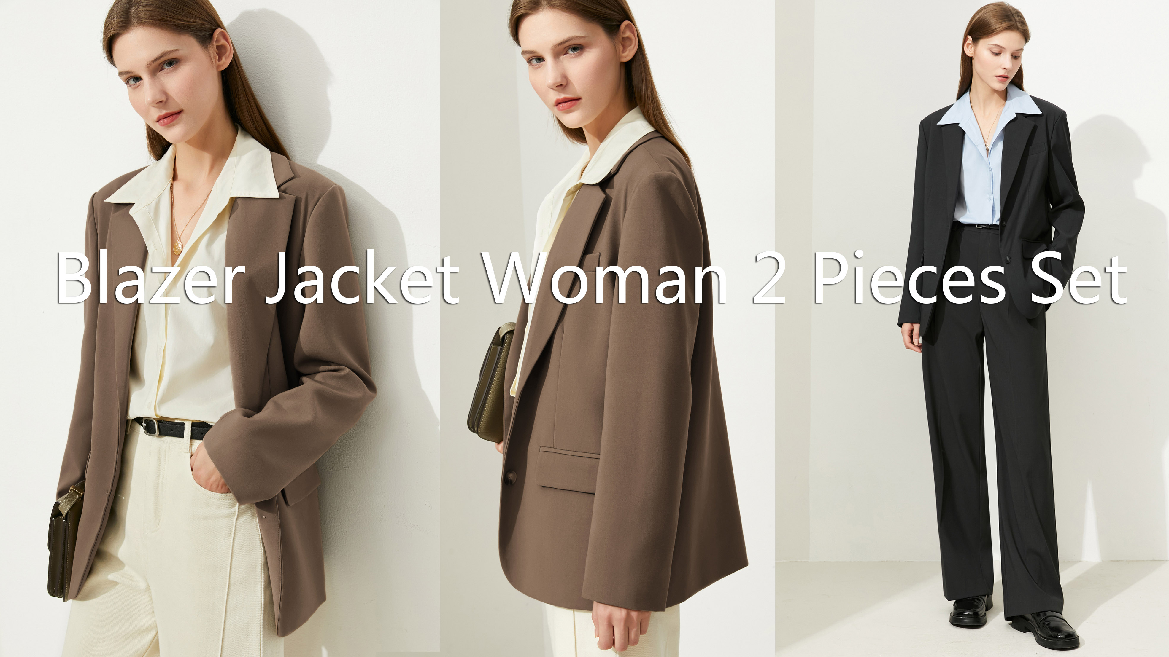 Quality Blazer Jacket Woman 2 Pieces Set Արտադրող |Աուշալինք