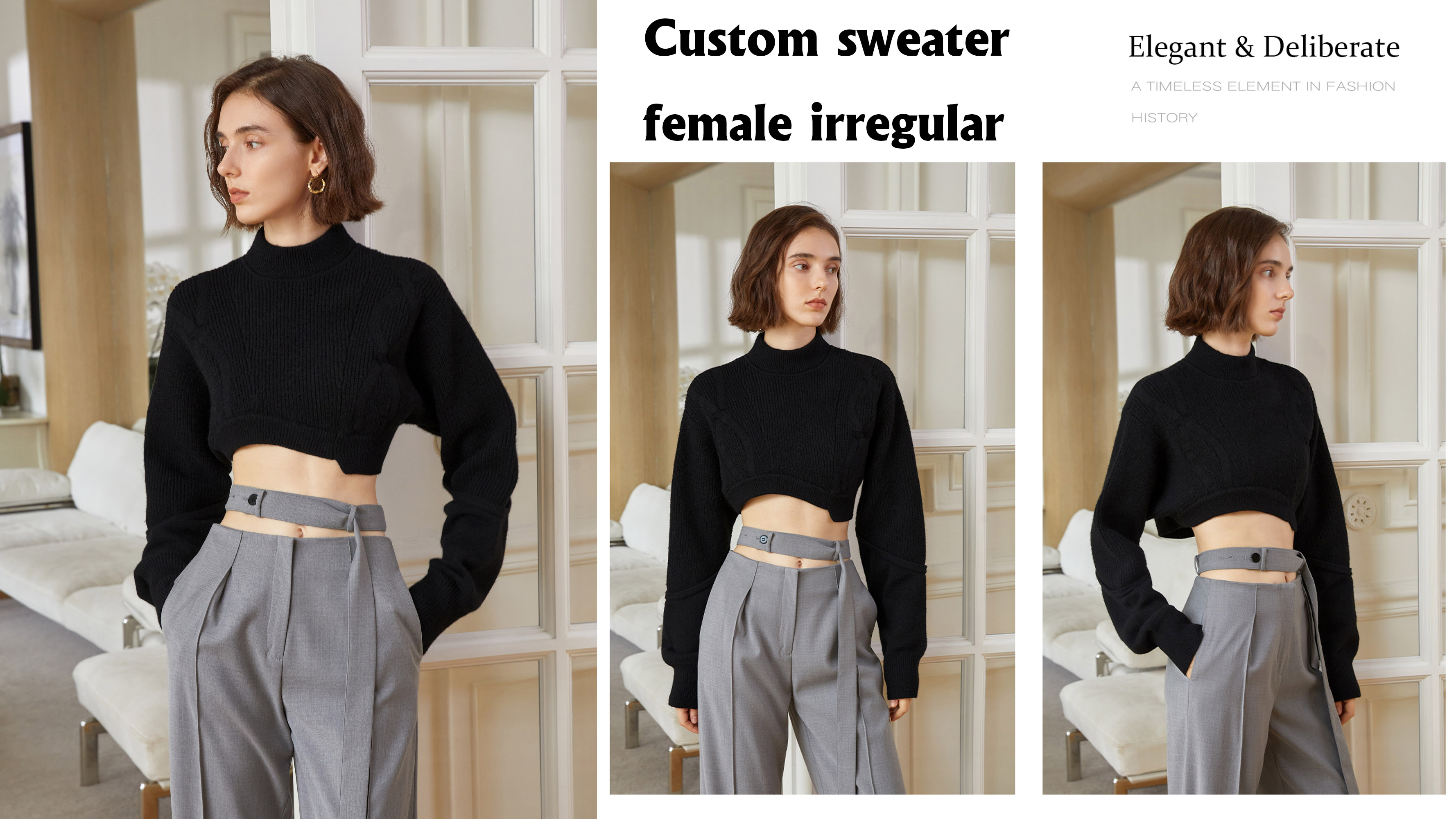Produttore di maglione femminile irregolare di qualità personalizzato |Auschalink