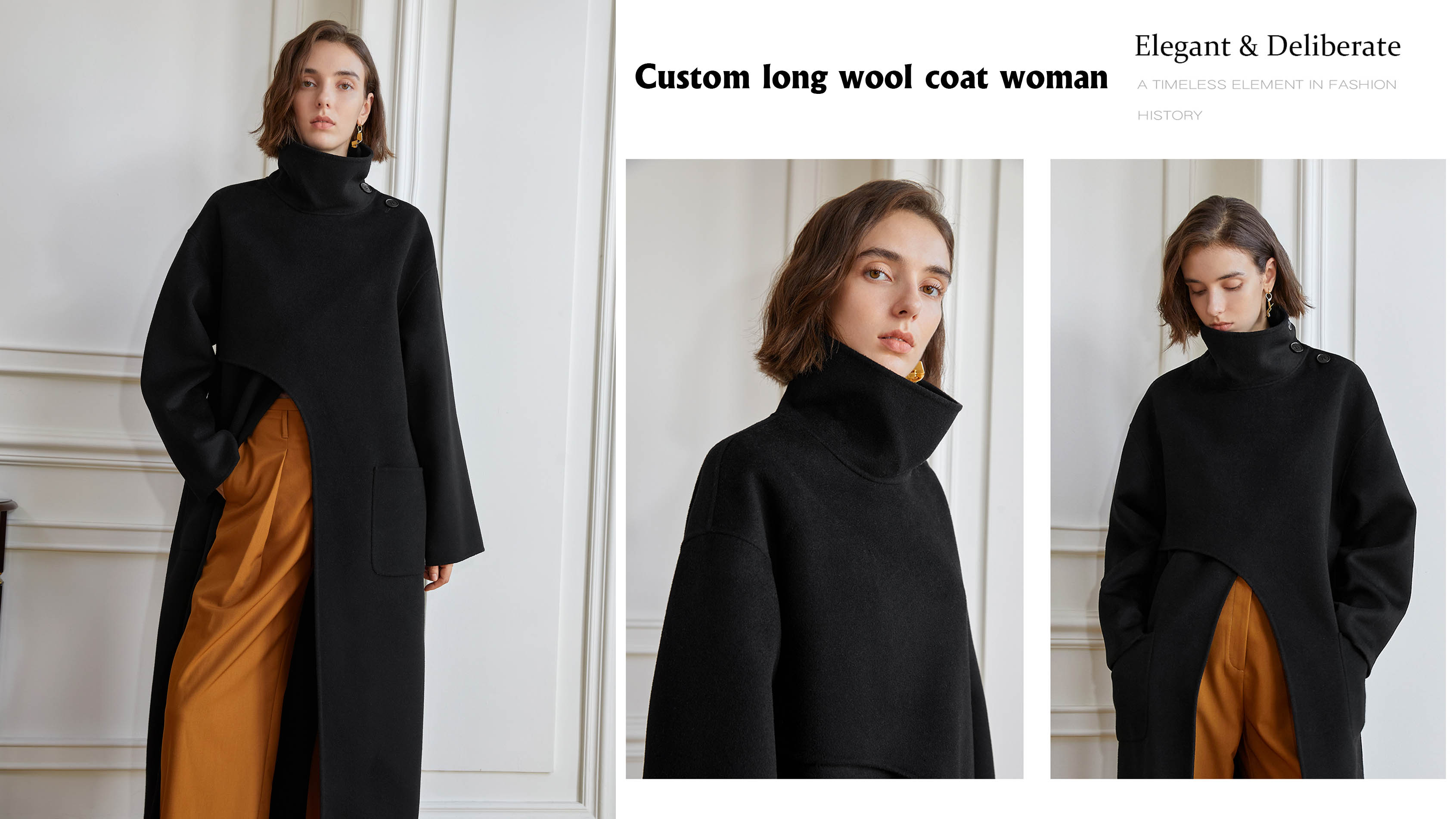 Meilleure entreprise Manteau long en laine sur mesure femme – Auschalink